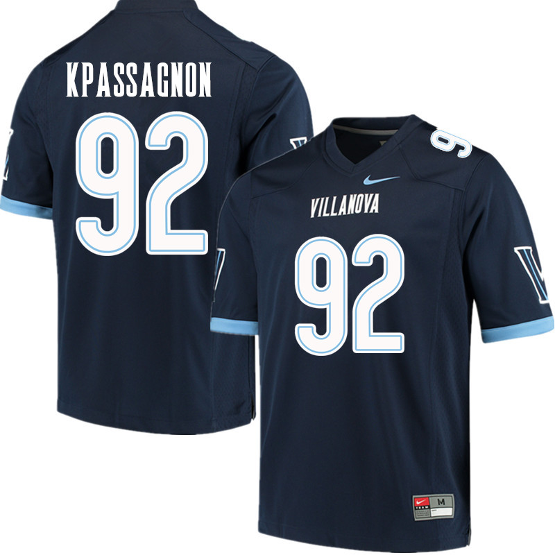 Men #92 Tanoh Kpassagnon Villanova Wildcats College Football Jerseys Sale-Navy